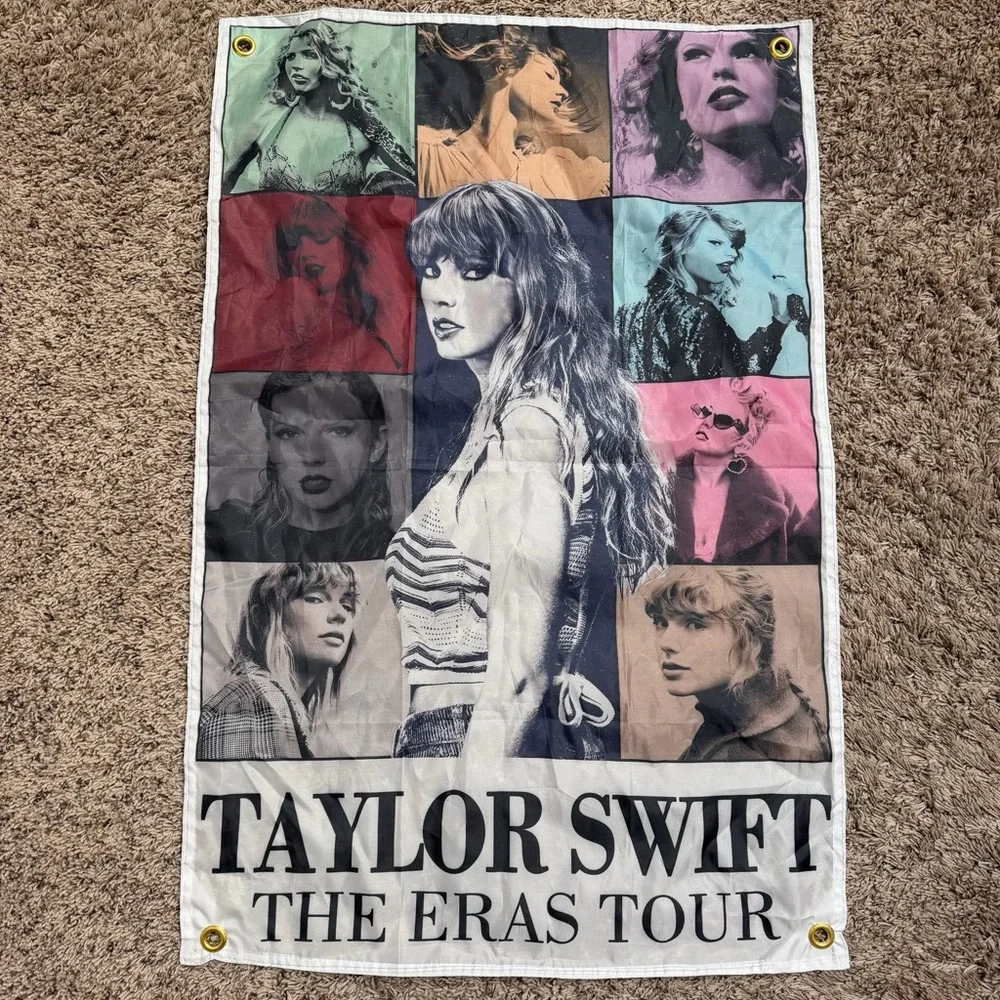 Taylor Swift Eras Tour Tapestry and 2 Limited Edition Souvenir Cups Collectables